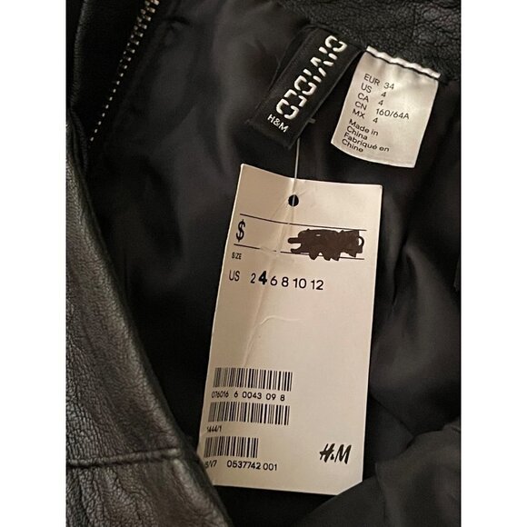 H& M NEW with tags mini skirt small black - Picture 6 of 7